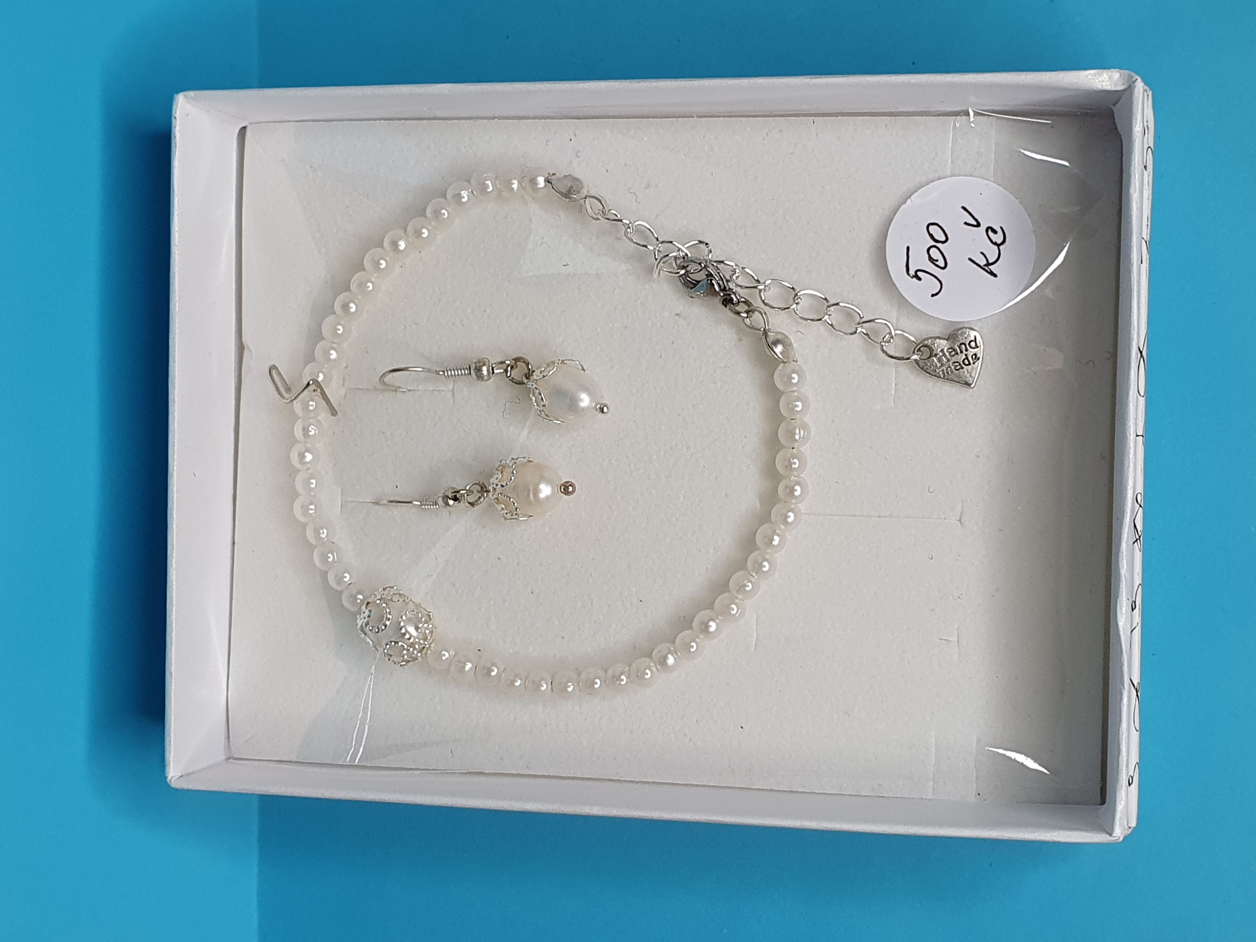  Název: Bižuterní set s říčními perlami. Cena 500 Kč